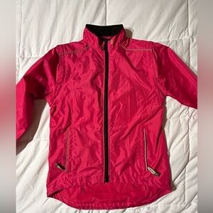 Canari cycling Packable convertible full zip women’s jacket medium hot pink